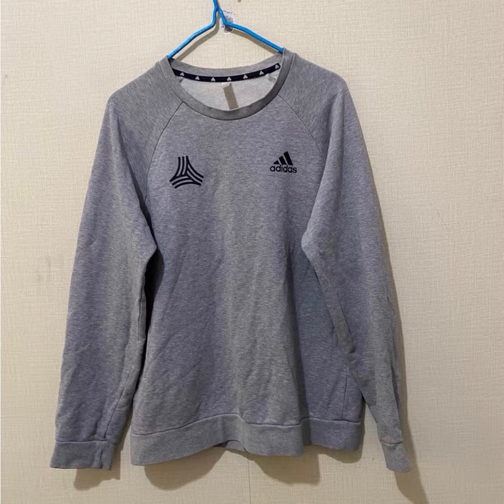 Adidas Men's Gray Crewneck Sweater